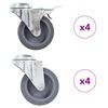 vidaXL Ruote Girevoli con Foro per Bullone 8 pz 75 mm
