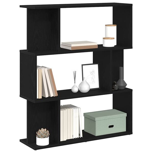 vidaXL Libreria Rovere Nero 80x24x96 cm in Legno Ingegnerizzato