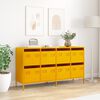 vidaXL Credenza Giallo Senape 135x39x73,5 cm Acciaio Laminato a Freddo