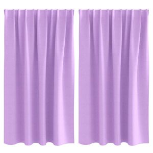 vidaXL Tende Blackout con Anelli 2 pz Viola 140 x 140 cm Poliestere
