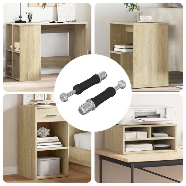 vidaXL Vite per Blocco a Camma 2 pcs Argento e Nero M6 x 40 mm Metallo