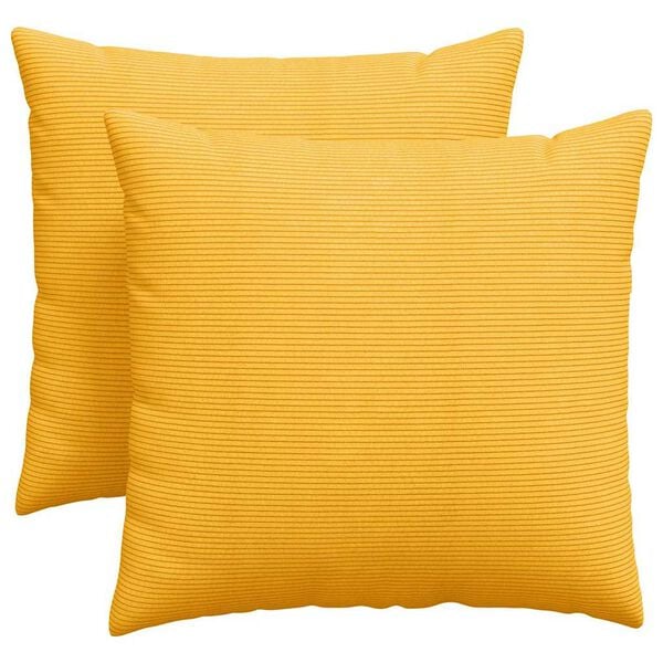vidaXL Cuscini da Divano 2 pcs Giallo Chiaro 45 x 45 cm