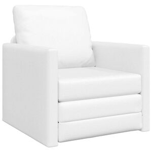 vidaXL Divano letto 60cm Bianco Pelle Artificiale