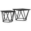 vidaXL Set tavolini 2 pz Rovere Nero 50 x 50 x 40 cm