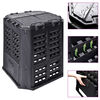vidaXL Compostiera da Giardino Nera 68,9x68,9x83,9 cm 360 L