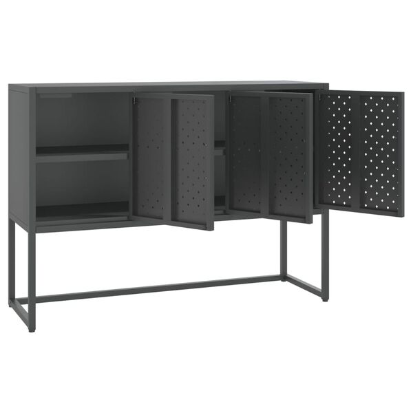 vidaXL Credenza Antracite 105x35x75 cm in Acciaio