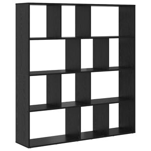 vidaXL Armadio per Libri 12 livelli 132 x 29 x 141,5 cm Rovere Nero