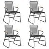 vidaXL Sedie da Giardino 4pz Nere 58x59x85,5 cm Rattan PVC