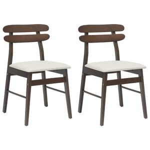 vidaXL Sedia da pranzo 2 pz Legno di gomma solido