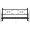 vidaXL Divano Letto Estraibile senza Materasso Nero 75x190 cm Acciaio