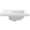 vidaXL Lavandino da Bagno Bianco 71x48x19,5cm Rettangolare in Ceramica