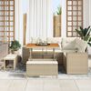 vidaXL Set Divano da Giardino con cuscino 8 pcs Beige polyrattan