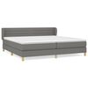 vidaXL Giroletto a Molle con Materasso Grigio Scuro 200x200 cm Tessuto