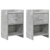 vidaXL Comodini 2 pz Grigio Cemento 40 x 30 x 60 cm