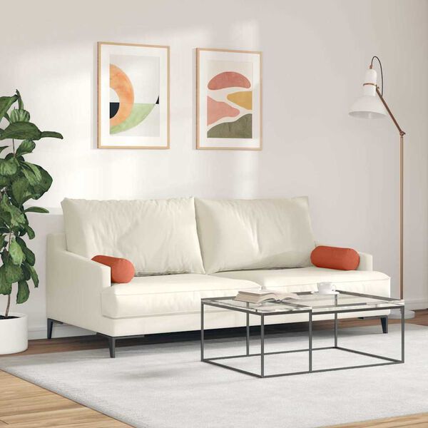 vidaXL Cuscini a rullo 2 pcs Rosso Arancio Ø 15 x 40 cm