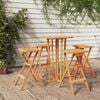 vidaXL Set da Bar Pieghevole 5 pz in Legno Massello di Teak