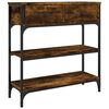 vidaXL Tavolino Consolle Rovere Fumo 72,5x25x75cm in Legno Multistrato