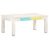 vidaXL Tavolino da Salotto Bianco 110x60x45 cm in Massello di Mango