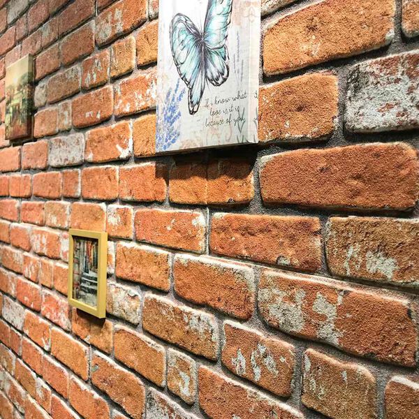 vidaXL Pannelli Murali 3D con Design Mattoni Marrone Chiaro 10 pz EPS