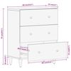 vidaXL Credenza 60x33x75 cm in Legno Massello di Mango