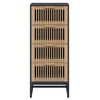vidaXL Credenza Nera 40x30x95 cm in Legno Multistrato
