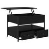 vidaXL Tavolino da salotto con cassetto Rovere Nero 70 x 50 x 54.5 cm