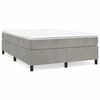vidaXL Struttura Letto a Rete a Molle Grigio Chiaro 140x190 cm Velluto