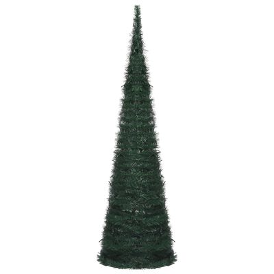 vidaXL Albero di Natale Artificiale Apribile Preilluminato Verde 150cm