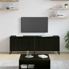 vidaXL Mobile TV Rovere Nero 140 x 36 x 49.5 cm Legno multistrato