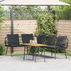 vidaXL Set Divano da Giardino 2 pcs Nero polyrattan