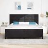 vidaXL Letto a Sorgente LED con materasso Nero 200 x 200 cm Tessuto