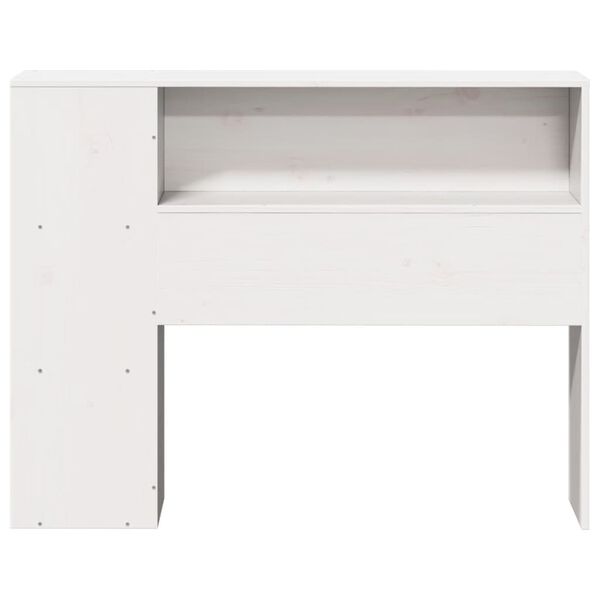 vidaXL Testiera con Ripiani Bianca 100 cm in Legno Massello di Pino