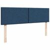 vidaXL Struttura Letto Pouf con Materasso Blu 140x200cm in Tessuto