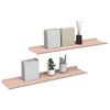 vidaXL Mensola sospesa 2 pcs Rosa 80 x 18 x 2,5 cm Acciaio