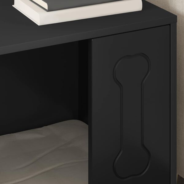 vidaXL Cuccia per cani Nero 44 x 42 x 49 cm Legno multistrato