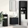 vidaXL Armadio per Lavabo da Bagno Rovere Nero 58 x 33 x 60 cm