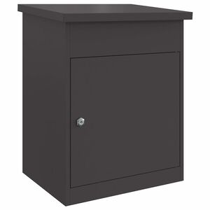 vidaXL Cassetta per pacchi con porta Nero 47.5 x 38 x 59 cm Acciaio