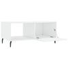 vidaXL Tavolino da Salotto Bianco Lucido 90x50x40 cm Legno Multistrato