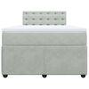 vidaXL Giroletto a Molle con Materasso Grigio Chiaro 120x200cm Velluto