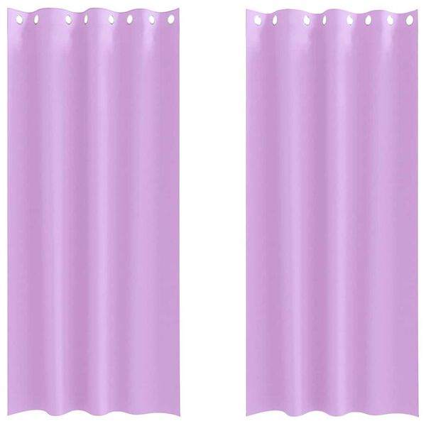 vidaXL Tende Blackout con Anelli 2 pcs Viola 260 x 140 cm Poliestere