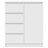 vidaXL Credenza con Cassetti Bianco 71x35x84 cm in Legno Multistrato