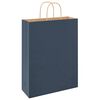 vidaXL Sacchetti di Carta 250 pz con Manici Blu 32x12x42 cm