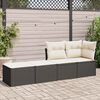 vidaXL Set Divani da Giardino con Cuscini 2 pz Nero Polyrattan Acacia