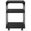 vidaXL Supporto per Stampante Rovere Nero 43 x 48 x 64 cm