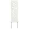 vidaXL Schermo per privacy in giardino Floreale Bianco 32 x 140 cm