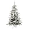 vidaXL Albero di Natale Artificiale con Rami Pieghevoli Bianco 210 cm