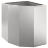 vidaXL Vaso d'angolo Argento 45 x 45 x 50 cm Acciaio inossidabile