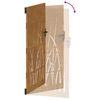 vidaXL Cancello da Giardino 85x175 cm in Acciaio Corten Design Erba