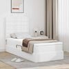 vidaXL Letto con Contenitore Bianco Puro 90 x 190 cm Pelle Sintetica
