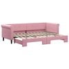 vidaXL Divano Letto con Letto Estraibile Rosa 80x200 cm in Velluto